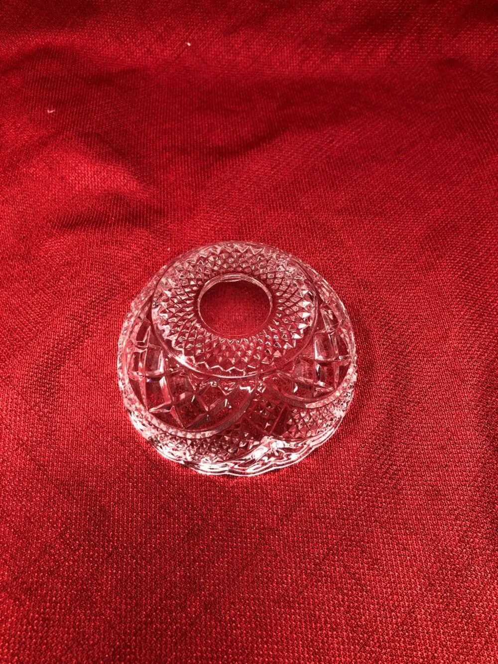 Vintage Engraved Crystal Candy Bowl